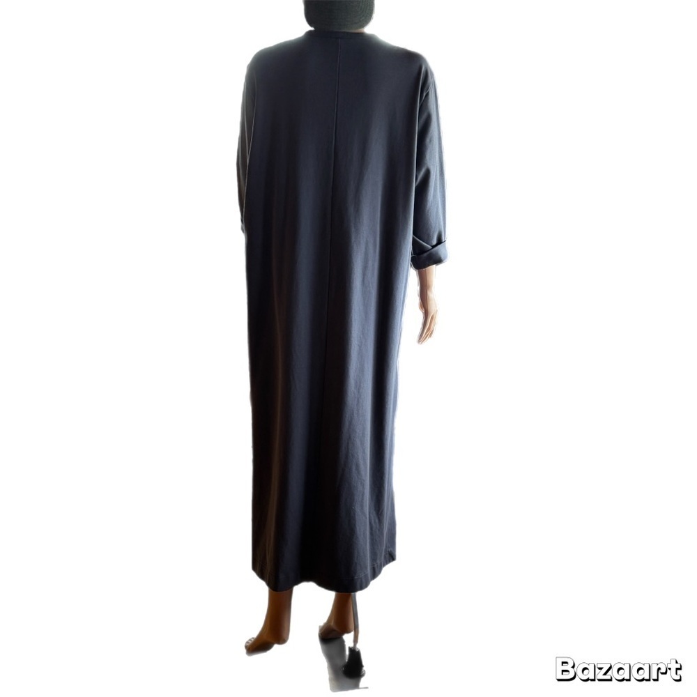 HAVEN WELL WITHIN, XL, BLUE, Dress with 3/4 sleeves, 92% cotton, casual. - Picture 2 of 11